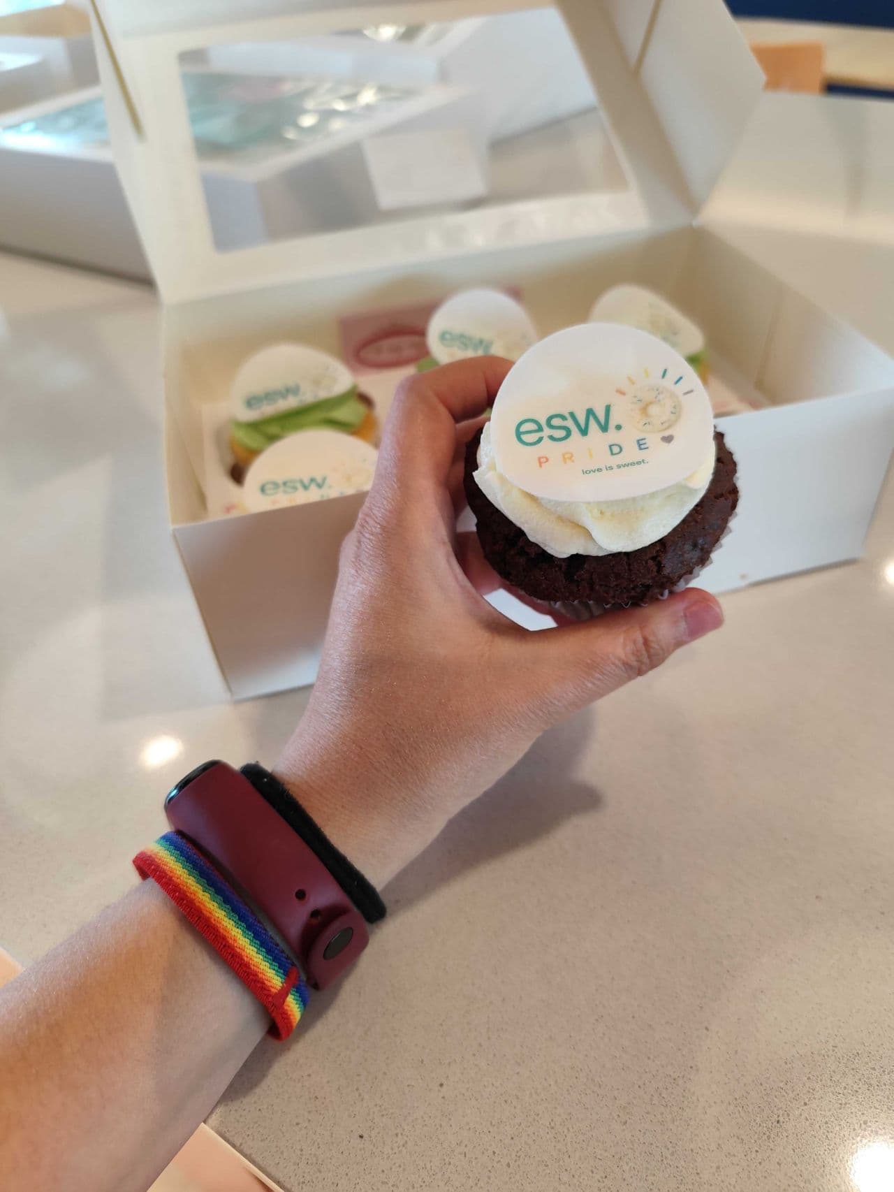 Pride cup cakes at ESW.