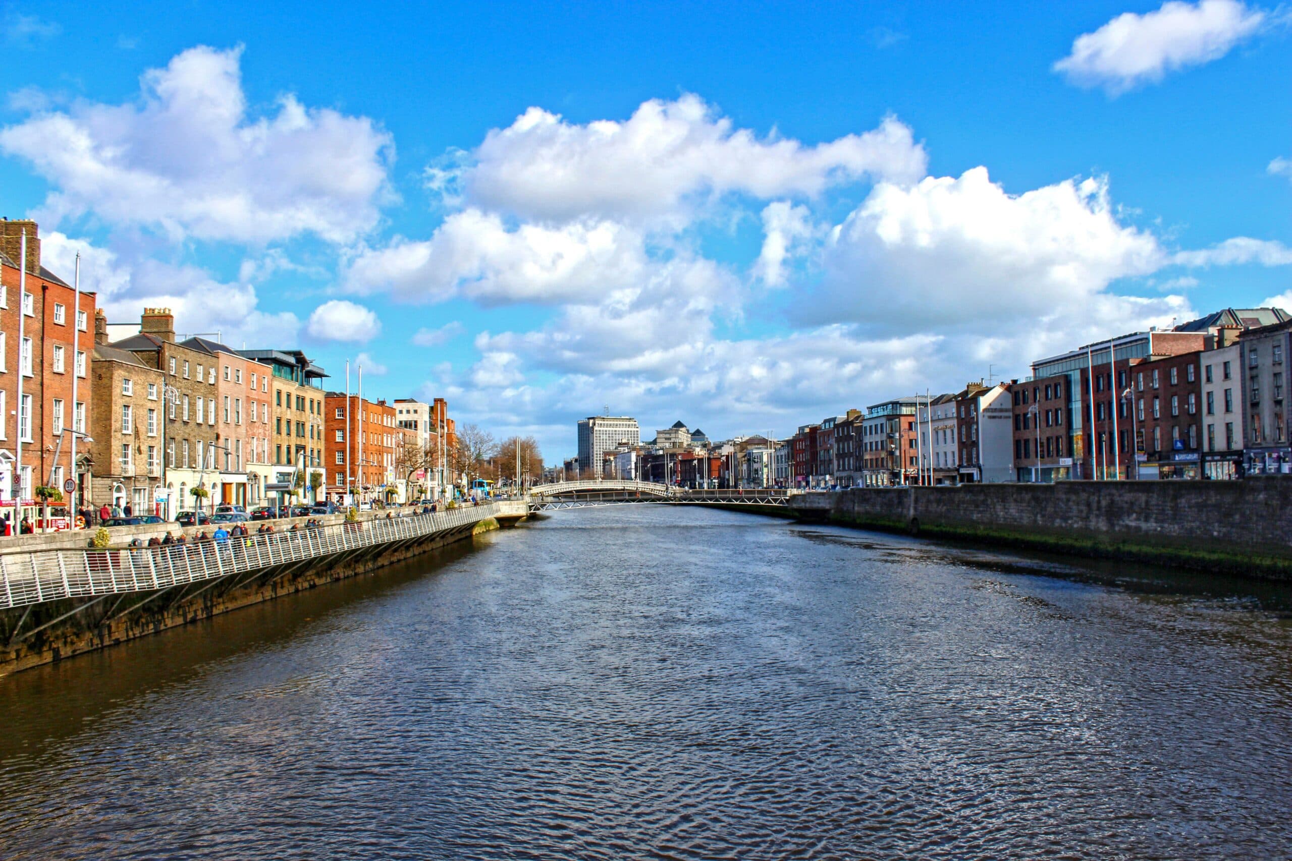 Dublin city photo of the Liffey River